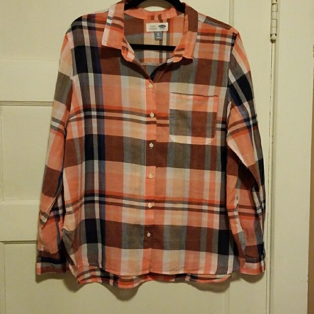 Old Navy Button Down Plaid Shirt